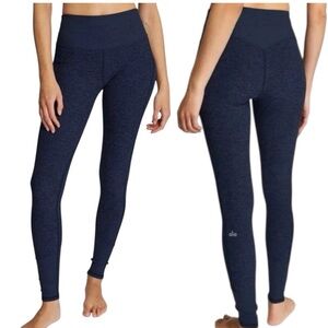 Alo Yoga High Waist Alosoft Lounge Legging size S in Heathered Navy